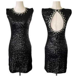 Spy Zone Exchange Sequined Mini Dress With Cutout Back